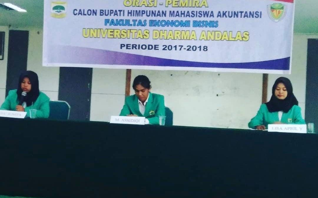 Orasi calon Bupati HIMA Aksi Unidha